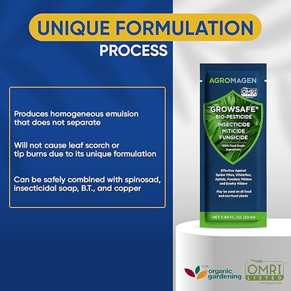 GrowSafe Bio-Pesticide, Organic and Natural Miticide, Fungicide and Insecticide (Ready-to-Mix)