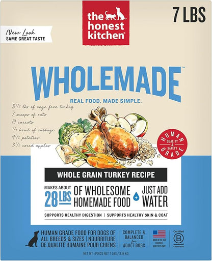 The Honest Kitchen Dehydrated Whole Grain Turkey Dog Food, 7 lb Box