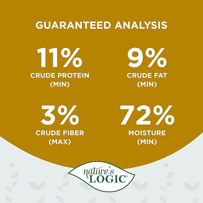 Nature's Logic Wet Cat Food - Feline Chicken Feast 95% Animal Ingredients - No Synthetic Vitamins, Minerals or Artificial Additives, 100% Natural, Grain-Free, Made in USA - Chicken (5.5 oz, 24 pack)
