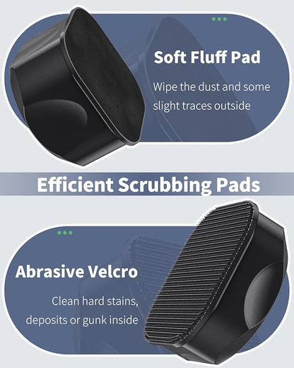 Pawfly Aquarium Magnetic Brush for Glass Fish Tanks 1.5 & 1.8 Inch Stain Scrubber Pads Cleaning Tool for 10-30 Gallon Fresh & Marine Aquariums, 2 Pack