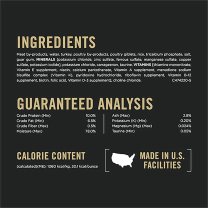 Purina Pro Plan Urinary Tract Health Turkey and Giblets Entree Classic Wet Cat Food Pate - (Pack of 24) 5.5 oz. Cans