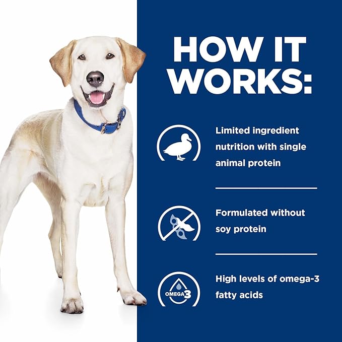 Hill's Prescription Diet d/d Food Sensitivities Potato & Duck Formula Dry Dog Food, Veterinary Diet, 17.6 lb. Bag