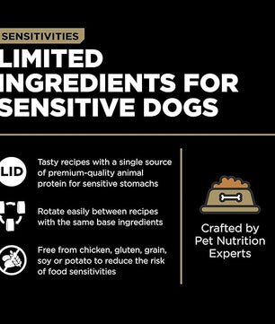 Go! Solutions Sensitivities Limited Ingredients, Grain-Free Dry Dog Food, Duck Recipe for Sensitive Stomach, 3.5 lb Bag