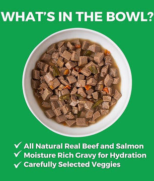 KOHA Pike Place Platter Stew for Dogs with Beef and Salmon, High Protein Wet Dog Food, 12.7oz Cans (Case of 12)