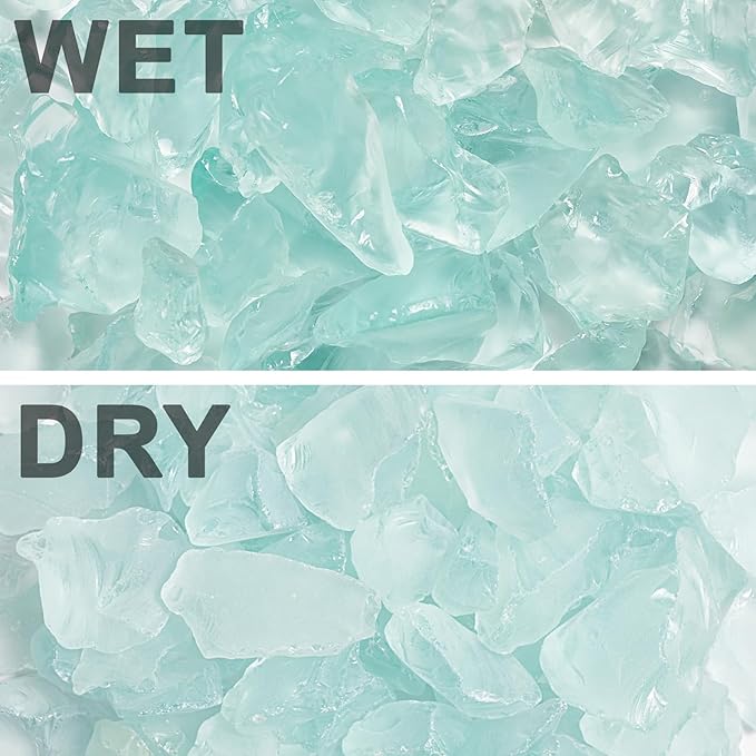 Versatile Frosted Sea Glass Block - 1LB Turquoise Vase fillers, Aquarium Gravels, Sea Glass Decor, Ideal for DIY Crafts, and Home Decor - Perfect for Beach Weddings and More