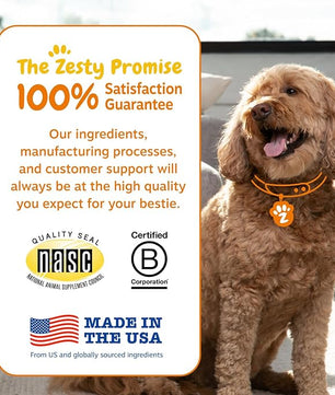 Zesty Paws Vet Strength Probiotics for Dogs, Digestive Health & Gut Flora Support, Dog Supplements, 90 Count