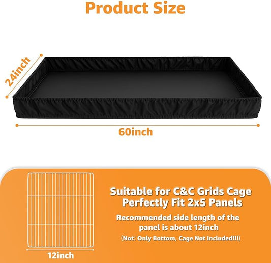 PJYuCien Guinea Pig Cage Liner, Waterproof Liner for C&C Guinea Pig Cage, Easy to Install, Suitable for Guinea Pigs, Rabbits, Totoro, Hedgehogs, Ferrets, Small Animals, Not Include Cage (24" X 60")