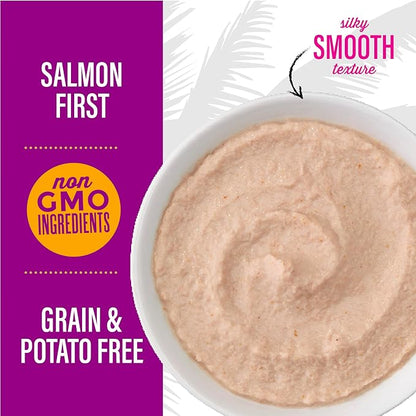 Tiki Cat Luau Velvet Mousse, Salmon in Broth, Complete Nutrition for Balanced Diet, Wet Cat Food For All Life Stages, 2.8 oz. Pouch (Pack of 12)