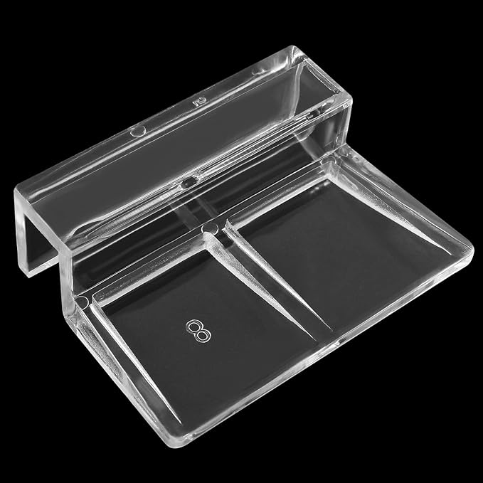 12 Pack Aquarium Lid Clips DIY Aquarium Lid Holder Clear Acrylic Fish Tank Support 8MM Aquarium Glass Holder(8MM)