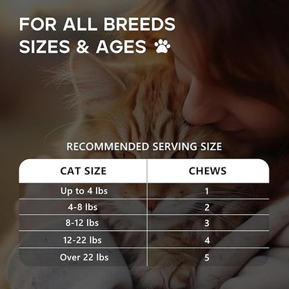 Calming Chews for Cats 230ct, Cat Calming Treats - Cat Anxiety Relief, Helps Reduce Stress & Promotes Relaxation for Travel, Boarding, Vet Visits, Separation Anxiety, Prevent Bites - Chicken Flavor