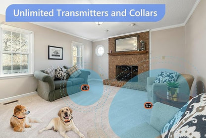 Indoor Pet Barrier for Home,Keeps Areas Off Limits,Dog Home Proofing, Waterproof/Rechargeable/Beep/Static Training Collar,Wireless Electric Fence,1 Dog Orange Kit
