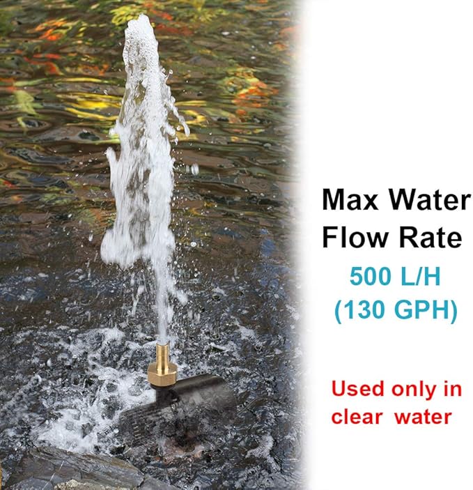 Submersible Clear Water Pump, 4W USB Powered Fountain Circulation Pump for Aquarium