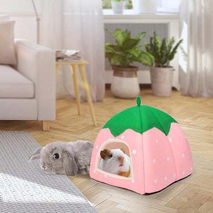 Guinea Pig Hideout 2 Pack Guinea Pig Bed House Cage Accessories Cozy Hide-Out for Hedgehog Ferret Chinchilla&Other Small Animals