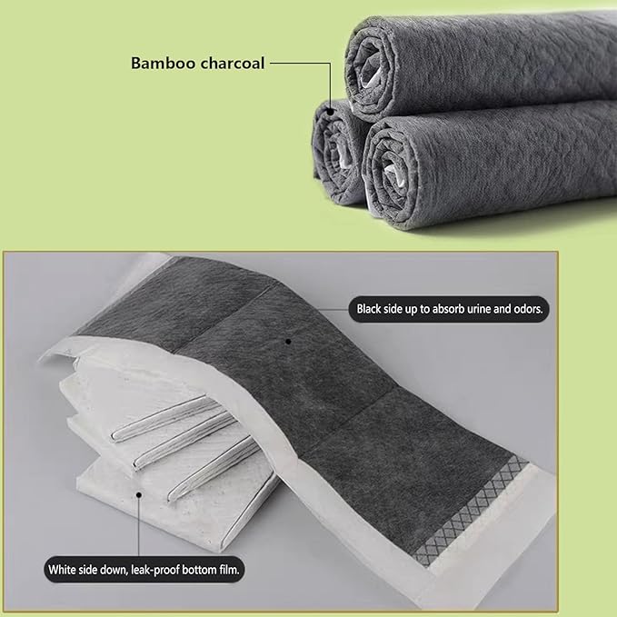 Rabbit Pee Pads, Pet Toilet/Potty Training Pads, 50PCS All Absorb & Odor Control Disposable Cage Liners with Quick-Dry Surface for Guinea Pigs Puppy Chinchillas Hamsters Ferrets Hedgehog Cats