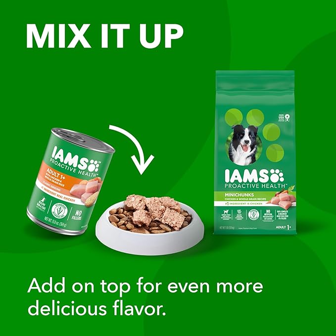 IAMS Proactive Health Minichunks Adult Dry Dog Food with Real Chicken, 7 lb. Bag