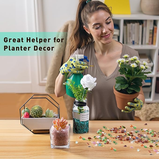 0.5 Lb/230g Watermelon Red Crushed Stone Crystal Chips Bulk, Tumbled Healing Crystal Chips Natural Gemstones Crushed Stones Decorative Vase Fillers Aquarium Gravel Rocks, 5-7mm