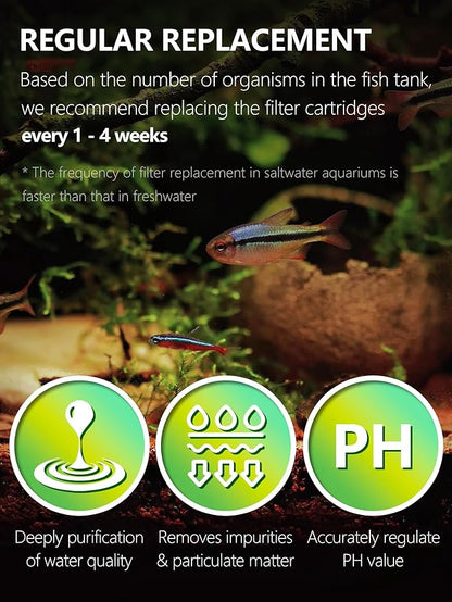 Medium Aquarium Filter Cartridges Compatible with Tetra Whisper Bio-Bag Filters, Fish Turtle Tank Assembled Filters for Tetra Whisper Power Filter 10i IQ10 PF10 & ReptoFilter (MEDIUM-12 Pack)