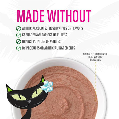 Tiki Cat Luau Velvet Mousse, Tuna & Mackerel in Broth, Complete Nutrition for Balanced Diet, Wet Cat Food For All Life Stages, 2.8 oz. Pouch (12 Count)