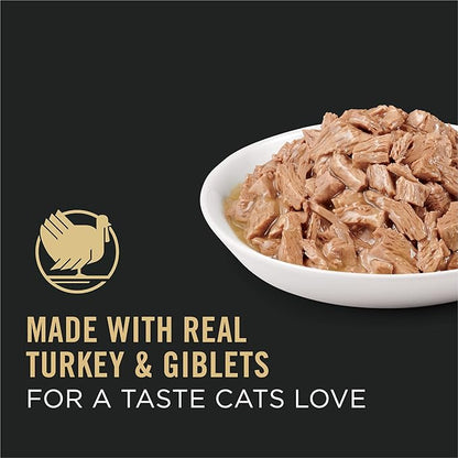 Purina Pro Plan Complete Essentials High Protein Cat Food Wet Turkey and Giblets Entree - (Pack of 24) 5.5 oz. Cans