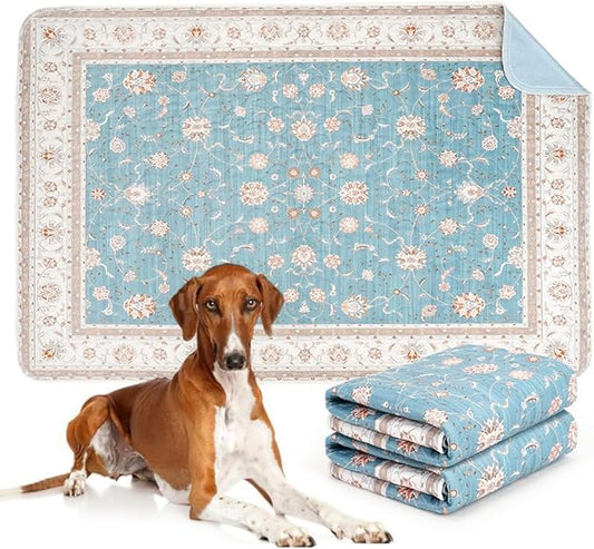 Washable Pee Pads for Dogs, 2 Pack Reusable Puppy Training Pads 32"x48" Super Absorbent Dog Pee Pad Waterproof Dog Training Pads, Non-Slip Potty Pads, Whelping Pads