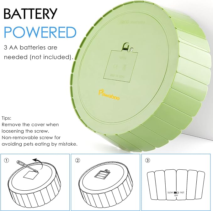 Pawaboo Interactive Toy with Running Mouse, Electronic Motion Cat Toy Automatic Teaser, Pop and Play Hide Seek Cat Toys Hunting Mouse, Mint Green