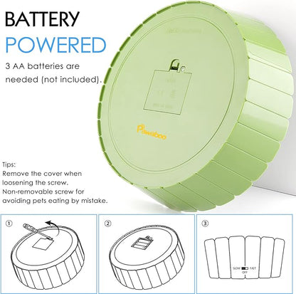 Pawaboo Interactive Toy with Running Mouse, Electronic Motion Cat Toy Automatic Teaser, Pop and Play Hide Seek Cat Toys Hunting Mouse, Mint Green