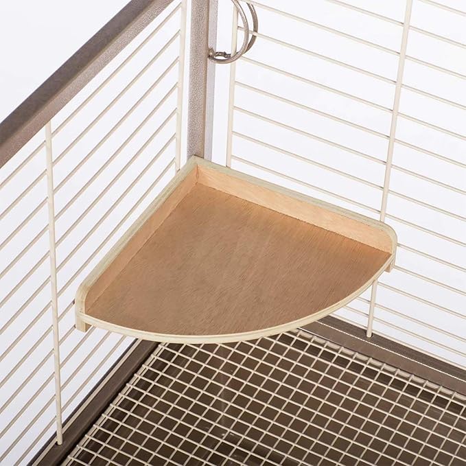 Wood Platform Set - 3 Pack Cage Accessory Shelves Assorted Sizes - for Chinchillas, Rats, Prairie Dogs, Degus, Ferrets, Birds, Sugar Gliders, Rabbits, Guinea Pigs, & Other Small Pets