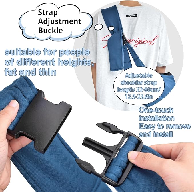 CUBY Dog and Cat Sling Carrier - Small Dog Carrier Sling with Adjust Strap & Zip Pocket, Hands Free Soft Dog Slings for Small Dogs Cats Puppy Pets Outdoor Travel Safety Purse Bag (Navy Blue)