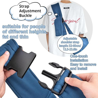 CUBY Dog and Cat Sling Carrier - Small Dog Carrier Sling with Adjust Strap & Zip Pocket, Hands Free Soft Dog Slings for Small Dogs Cats Puppy Pets Outdoor Travel Safety Purse Bag (Navy Blue)