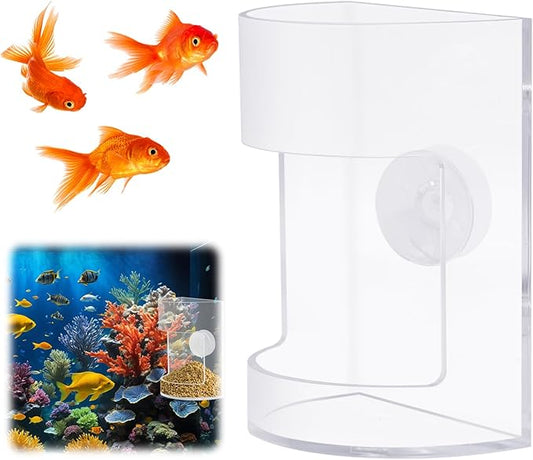 New Fish Tank Feed Tray with Suction Cup, Tank Divider Supplies, Feeding Tube Supplies Breeder Box for Aquarium, Round Aquariums & Fish Bowls Accessories