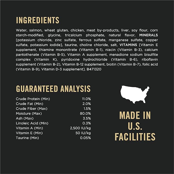 Purina Pro Plan Gravy Wet Cat Food, COMPLETE ESSENTIALS Salmon Entree in Sauce - (Pack of 24) 5.5 oz. Cans