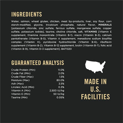 Purina Pro Plan Gravy Wet Cat Food, COMPLETE ESSENTIALS Salmon Entree in Sauce - (Pack of 24) 5.5 oz. Cans