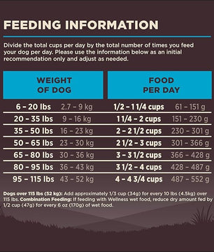 Wellness CORE Grain-Free High-Protein Dry Dog Food, Natural Ingredients, Made in USA with Real Meat, All Breeds, For Adult Dogs (Ocean Whitefish, Herring & Salmon, 26-Pound Bag)