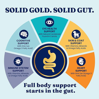 Solid Gold High Protein Dog Food Dry Dog Kibble - Premium Beef Protein & Digestive Probiotics for Energy, Muscle, Gut & Immune Support - Healthy Grain & Gluten Free Dogfood - Nutrientboost - 3.75 LB