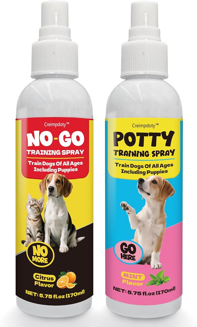 Dog Potty Training Spray Set, Indoor & Outdoor Potty Training for Dogs & Puppies, Stops Urination & Marking, Puppy Essentials, 5.75 fl.oz