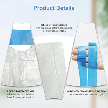 80 Count Cat Litter Box Liner Bags for Open-Top Autoscooper 11 Pet Automatic Self Cleaning Cat Litter Box, Waste Bags, 27" x 13"Heavy Duty Replacement Trash Bags with Drawstring (Grey)