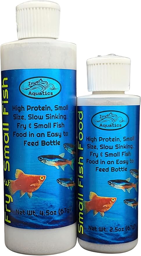 Fry & Small Fish Food - Easy to Feed Squeeze Bottle - Powder Food for Baby Fish, Small Fish & Others! (2.5oz)