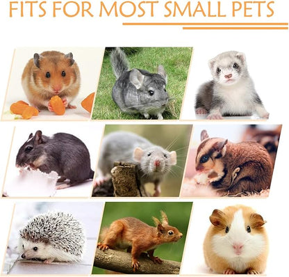 LEFTSTARER Guinea Pig Ferret Rat Hammock Toy Small Animal Cage Accessories Hideout Tunnel & Bunkbed Hammock for Rat Ferret Guinea Pig Hamster Sugar Glider Chinchilla (Star-Brown)