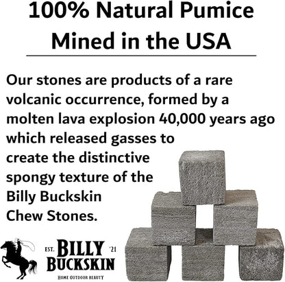 Chinchilla Chew Toys, Pumice Chew Blocks, Lava Block for Hamster, Rat, Mice, Degus, Gerbils, Small Animal Toys, Guinea Pigs, Rabbit Toy, Bunny Toy by Billy Buckskin (Pack of 6)Mined in USA