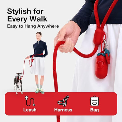 VETRESKA Strawberry Scented Dog Poop Bags, Leak Proof, Extra Thick and Large Pet Waste Bags for Dogs Walking and Cat Litter, 36 Refill Rolls, 540 Bags, Red