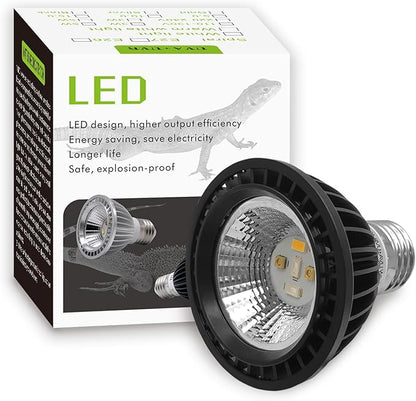 UVB Light Bulb for Reptiles, LED 3W 10.0 UVA UVB Heat Lamp Bulbs Ideal for Rainforest Reptiles, Bearded Dragons Lizard Turtle Tortoise Iguanas Chameleons Snake (1 Pack)