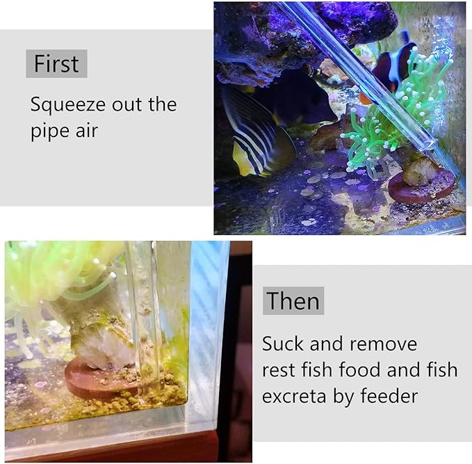 Aquarium Choice Coral Feeder Long Syringe Tube Liquid Fertilizer Feeder SPS HPS Marine Reef Coral Feeder Tool Fish Excreta Cleaner (6 Units 46.5CM/18.3 Inch)