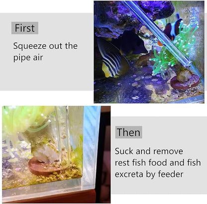 Aquarium Choice Coral Feeder Long Syringe Tube Liquid Fertilizer Feeder SPS HPS Marine Reef Coral Feeder Tool Fish Excreta Cleaner (6 Units 46.5CM/18.3 Inch)