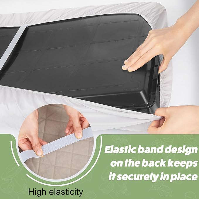 Bienbee Ferret Cage Liner Set for Ferret Nation & Critter Nation Cage, Waterproof Ferrets Cage Accessories for Small Animals Rats Chinchillas Hedgehogs Ferrets(Green Mushroom,Bottom Pan Liner)