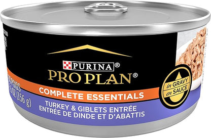 Purina Pro Plan Complete Essentials High Protein Cat Food Wet Turkey and Giblets Entree - (Pack of 24) 5.5 oz. Cans