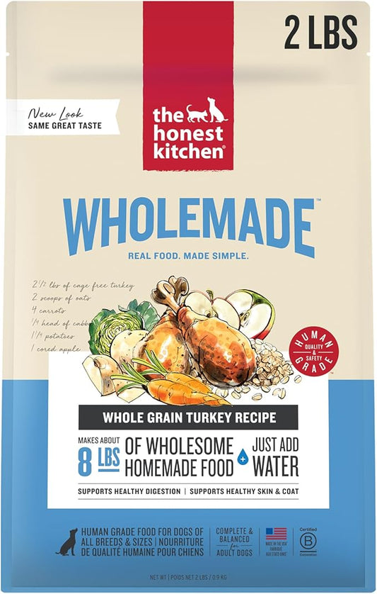 The Honest Kitchen Dehydrated Whole Grain Turkey Dog Food, 2 lb Box