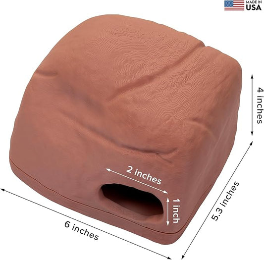 Gecko Cave Reptile Hide – Naturalistic Terrarium Shelter for Geckos, Lizards, Snakes, Bearded Dragons, Tortoises & Other Reptiles - Terracotta