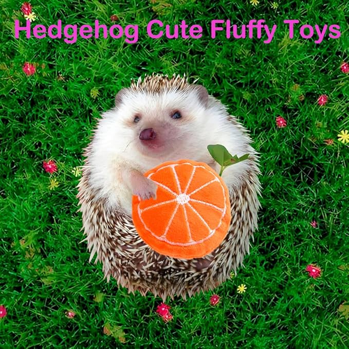 10 pcs Cute Hedgehog Enrichment Toys Hedgehog Supplies Cage Accessories Small Animal Ball Bell Pet Interactive Stuffed Toys Exercise Ball for Hamster Lizard Turtle Rats