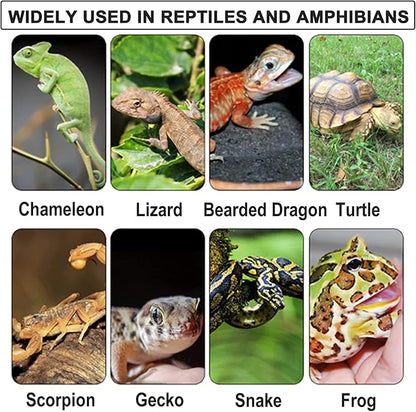 2 Pack 20W Reptile Heating Pad Tank Warmer with Temperature Control, Power Adjustment Under Terrarium Heater Heat Mat for Reptiles Turtle, Tortoise, Snakes, Lizard