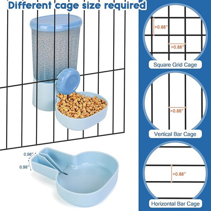 35oz Rabbit Feeder Guinea Pig Water Bottle,Hanging Automatic Food Water Dispenser,Food Feeder for Ferret Guinea Pig Rabbit Cat Bunny Cage Accessories